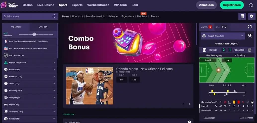 5Sportwetten & E-Sports bei WinSpirit Bet Casino.webp